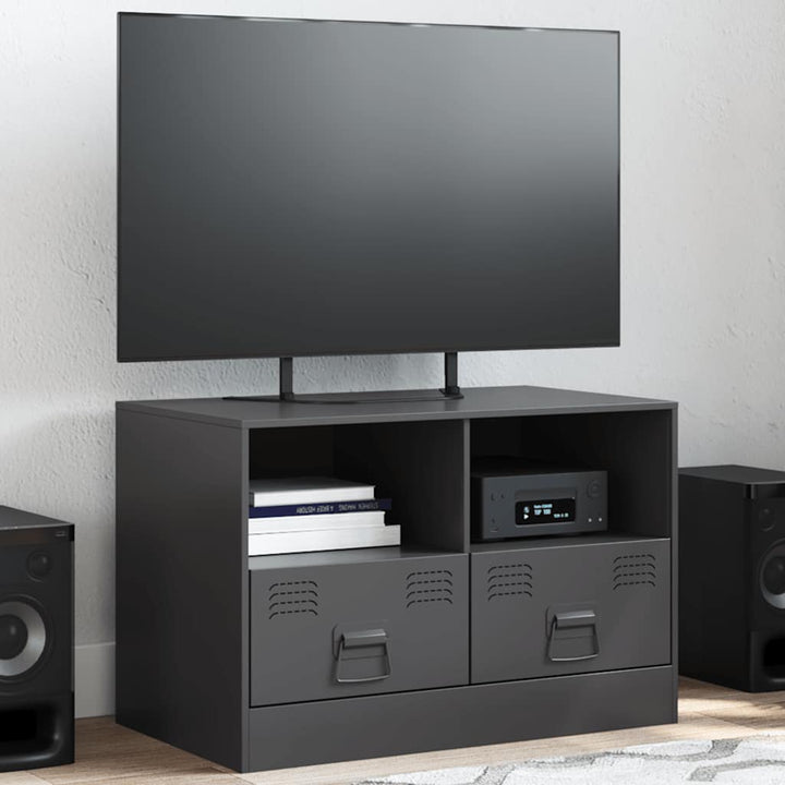 tv-bord 67x39x44 cm stål sort