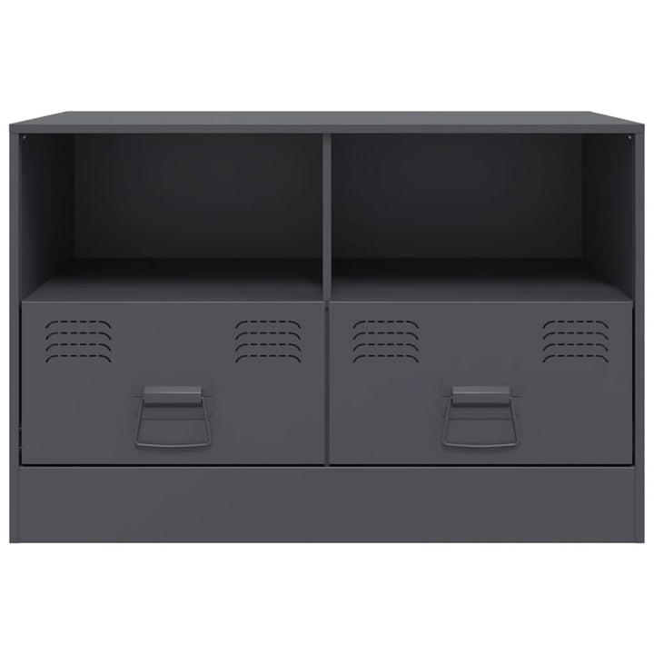 tv-bord 67x39x44 cm stål antracitgrå