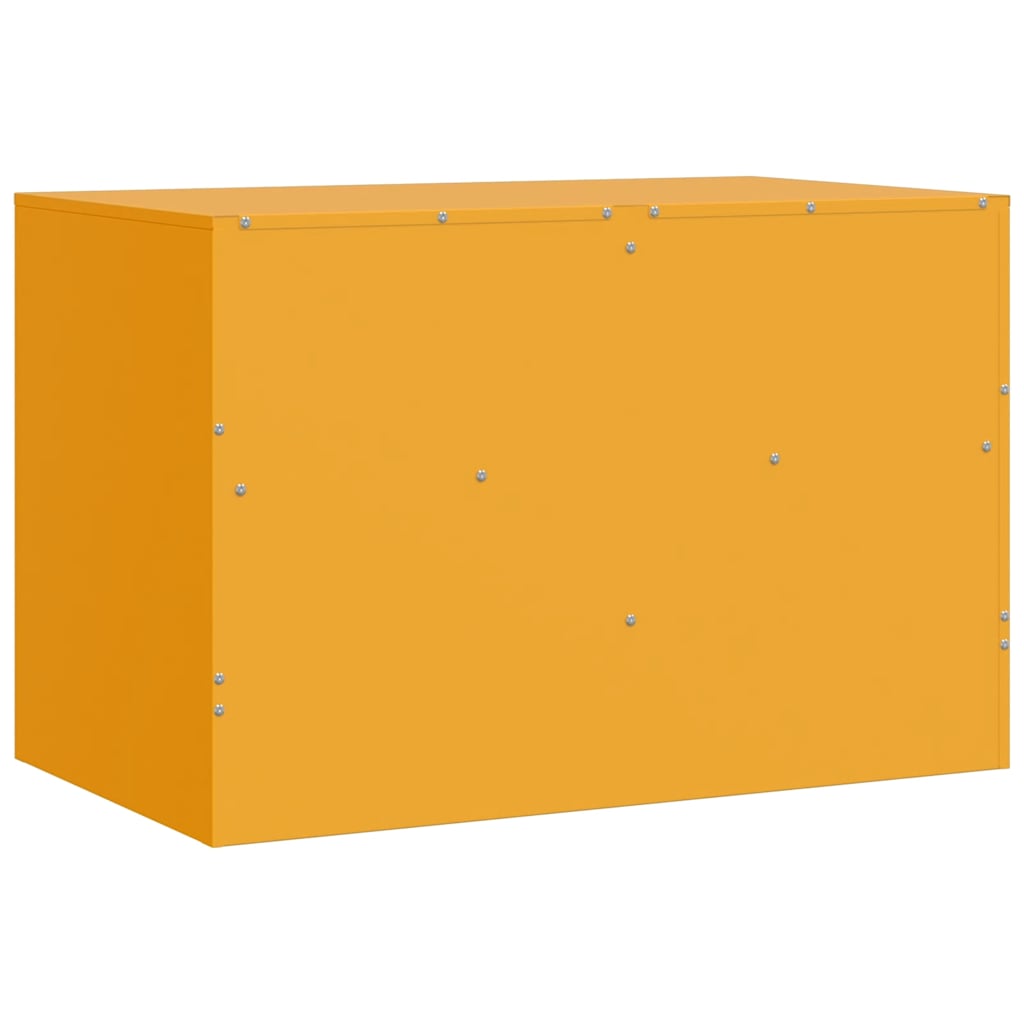 tv-bord 67x39x44 cm stål sennepsgul