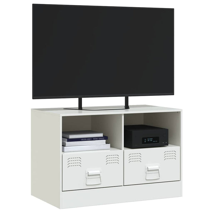 tv-bord 67x39x44 cm stål hvid