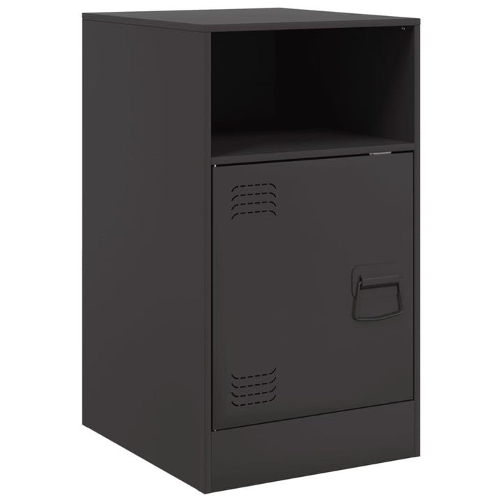 sengebord 34,5x39x62 cm stål sort