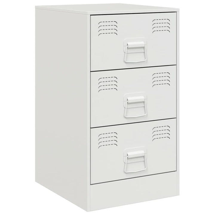 sengebord 34,5x39x62 cm stål hvid