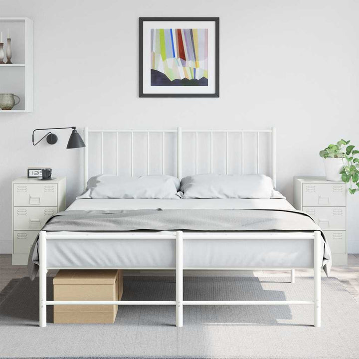 sengeborde 2 stk. 34,5x39x62 cm stål hvid