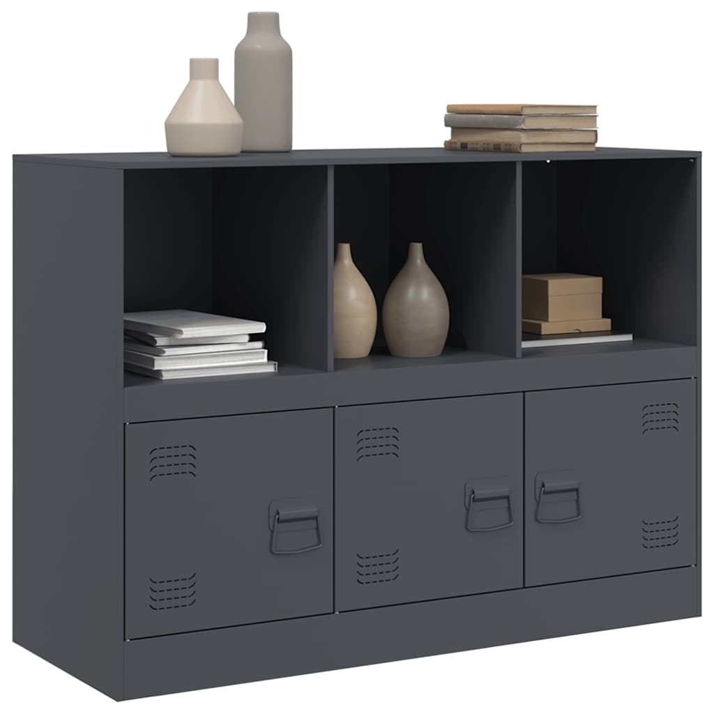 skænk 99x39x73 cm stål antracitgrå