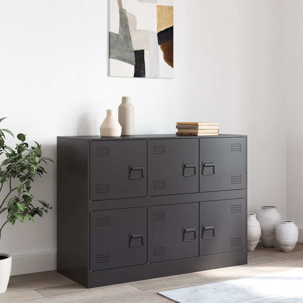 skænk 99x39x73 cm stål sort