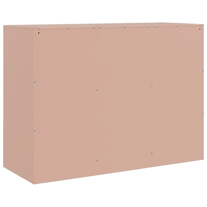 skænk 99x39x73 cm stål lyserød
