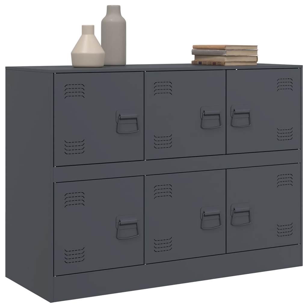 skænk 99x39x73 cm stål antracitgrå