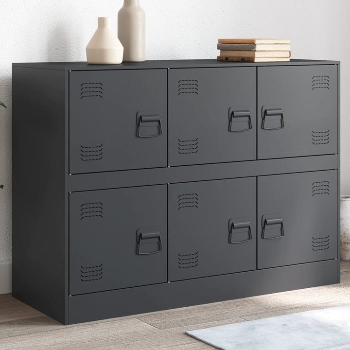 skænk 99x39x73 cm stål antracitgrå