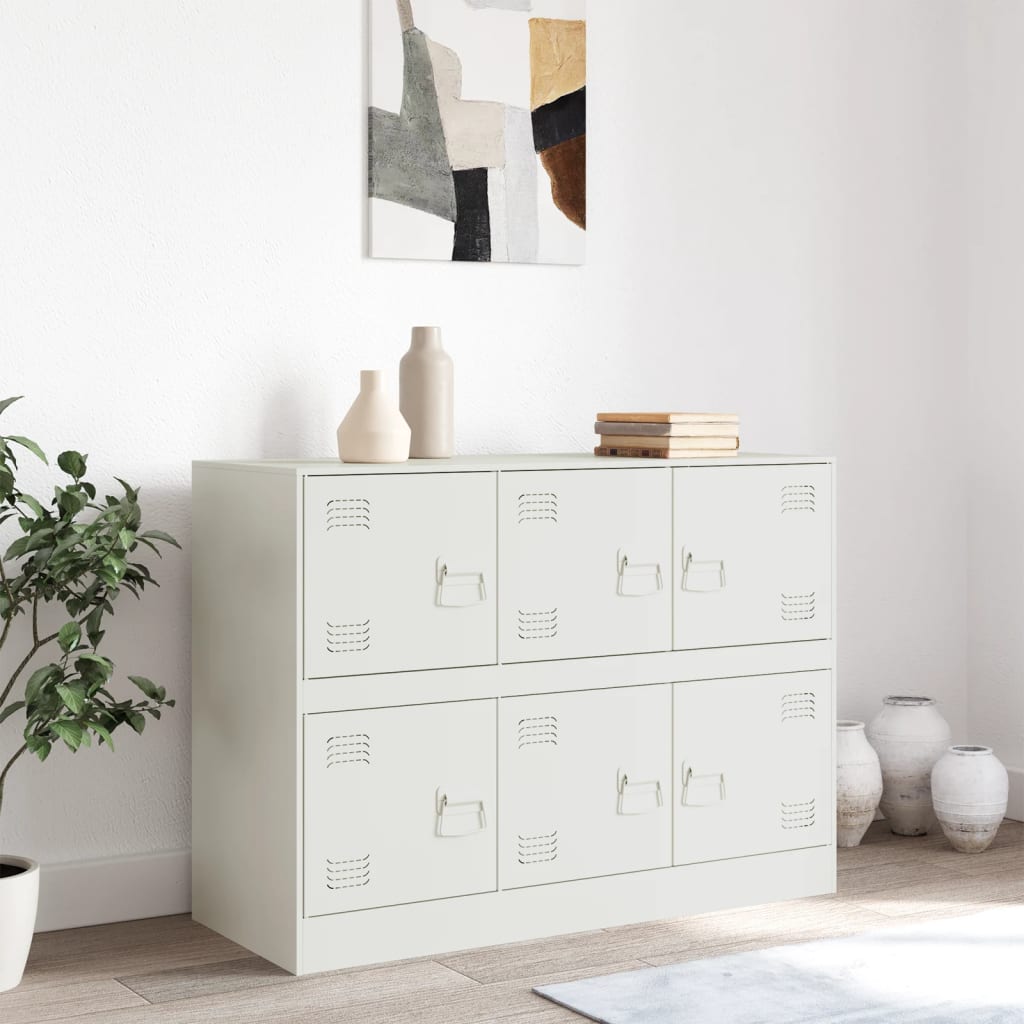 skænk 99x39x73 cm stål hvid