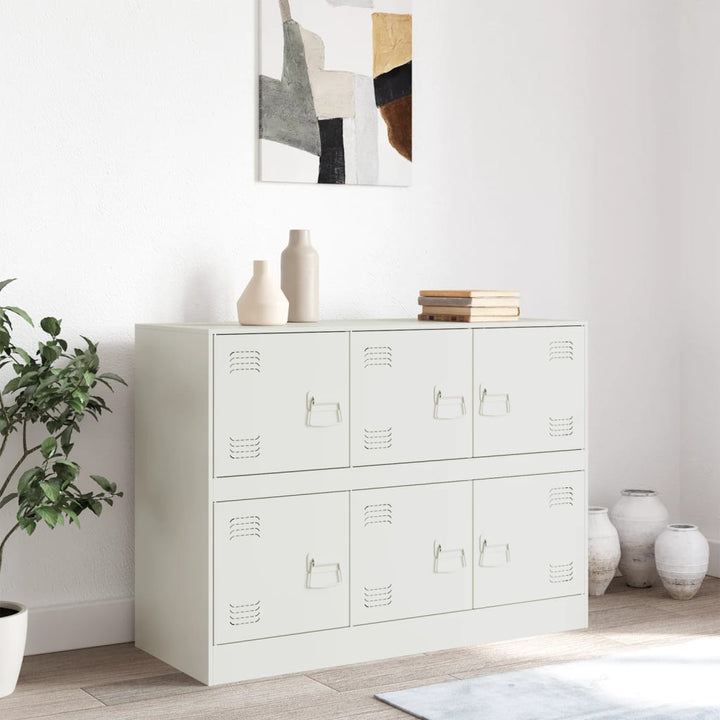 skænk 99x39x73 cm stål hvid