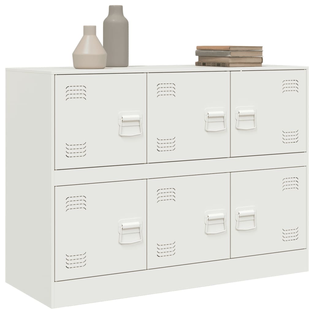 skænk 99x39x73 cm stål hvid