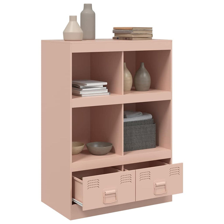 skab 67x39x95 cm stål lyserød