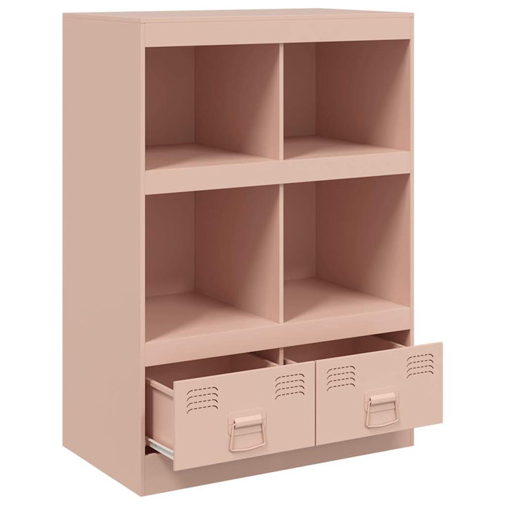 skab 67x39x95 cm stål lyserød