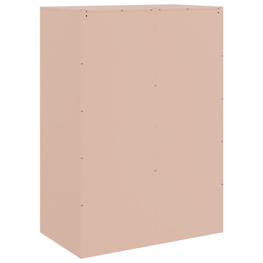 skab 67x39x95 cm stål lyserød