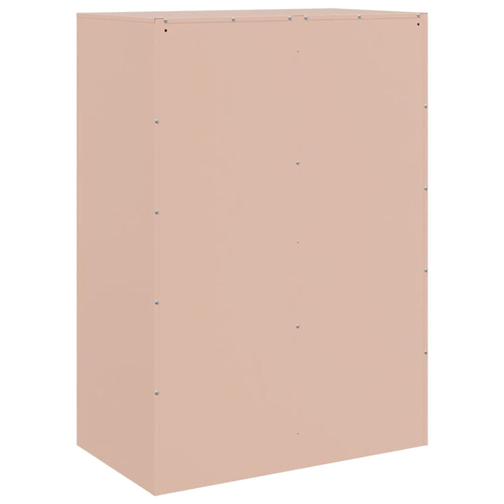 skab 67x39x95 cm stål lyserød