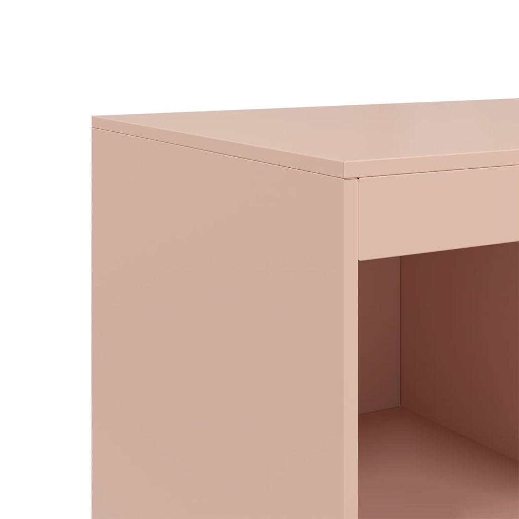 skab 67x39x95 cm stål lyserød