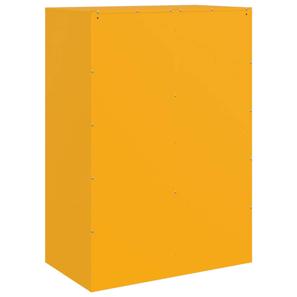 skab 67x39x95 cm stål sennepsgul
