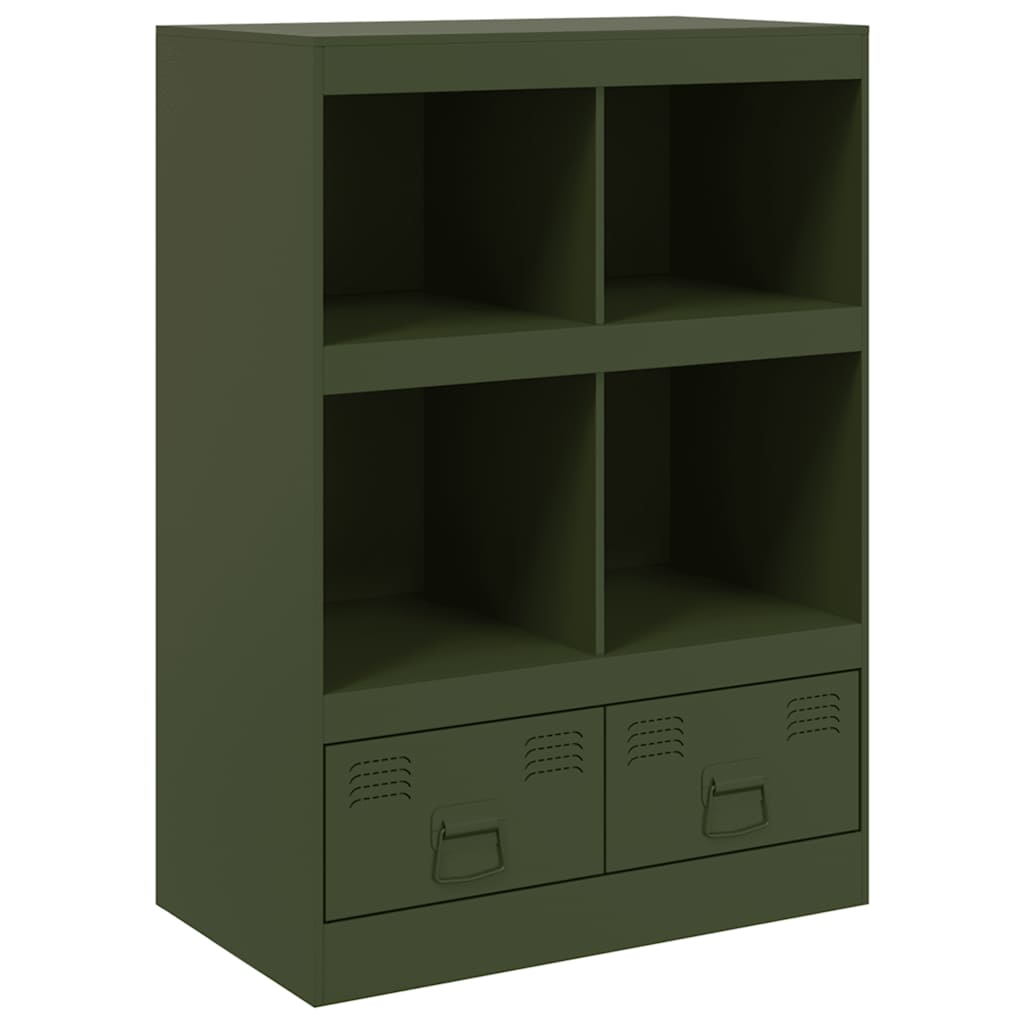 skab 67x39x95 cm stål olivengrøn
