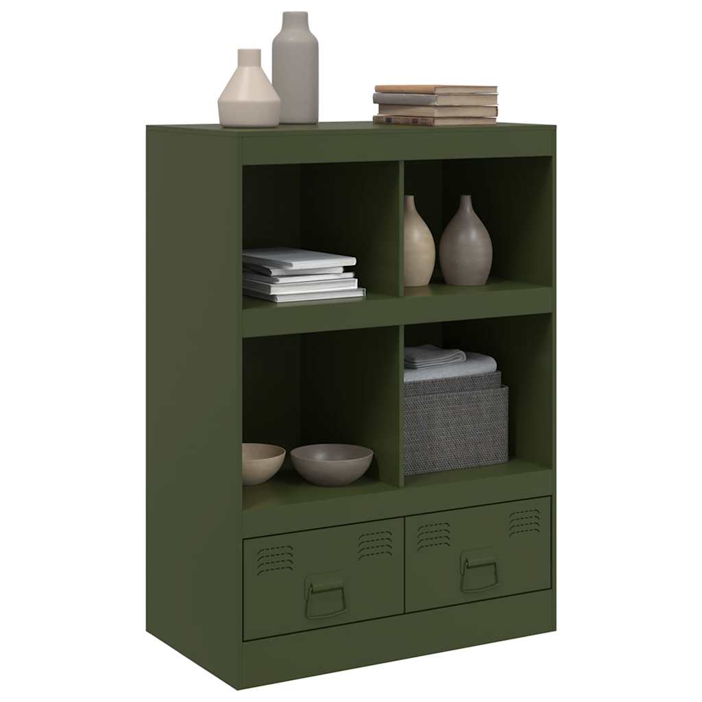 skab 67x39x95 cm stål olivengrøn