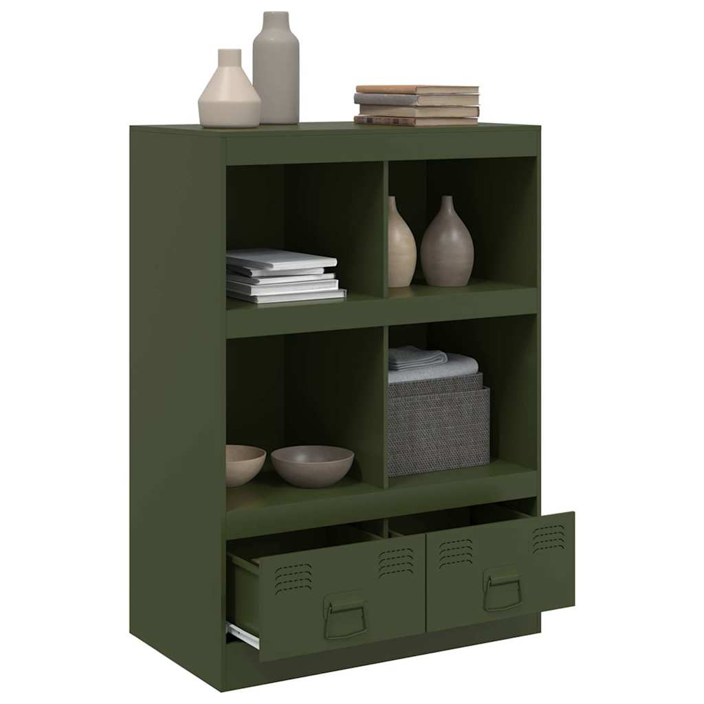 skab 67x39x95 cm stål olivengrøn