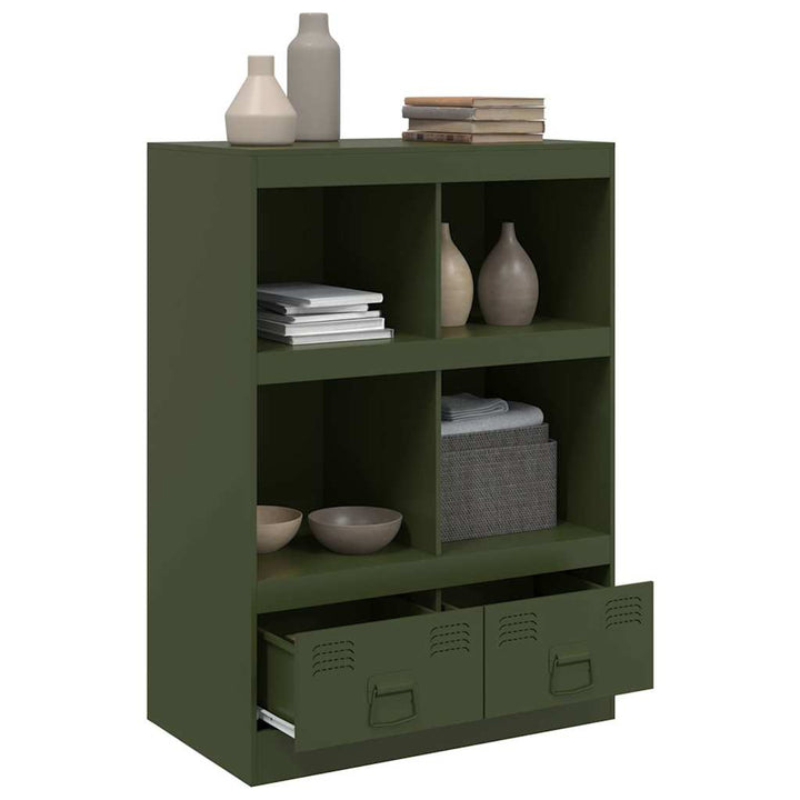 skab 67x39x95 cm stål olivengrøn