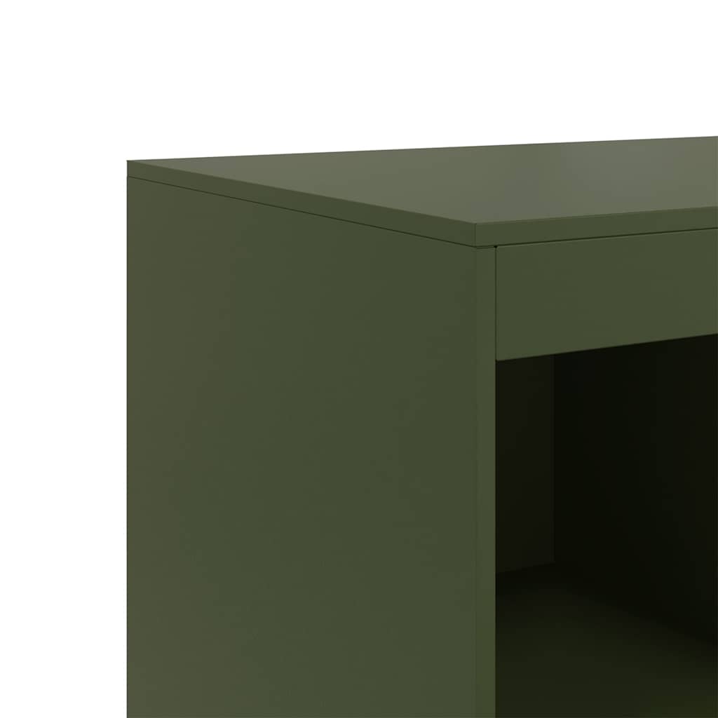 skab 67x39x95 cm stål olivengrøn