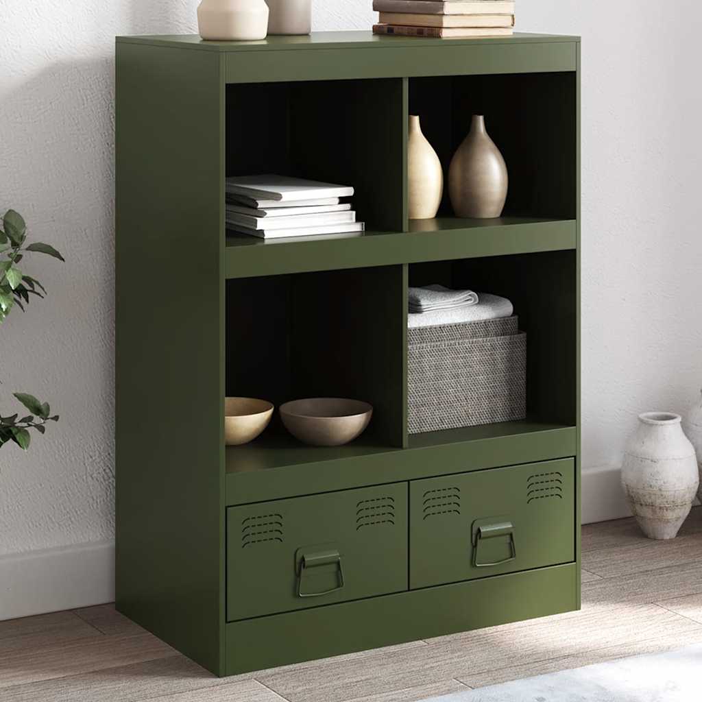 skab 67x39x95 cm stål olivengrøn