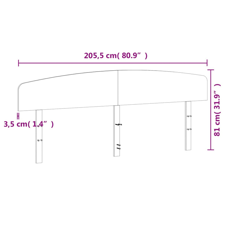 sengegavl 200 cm massivt fyrretræ gyldenbrun