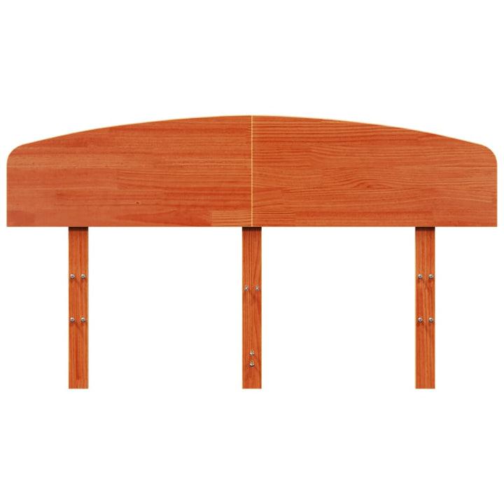 sengegavl 150 cm massivt fyrretræ gyldenbrun