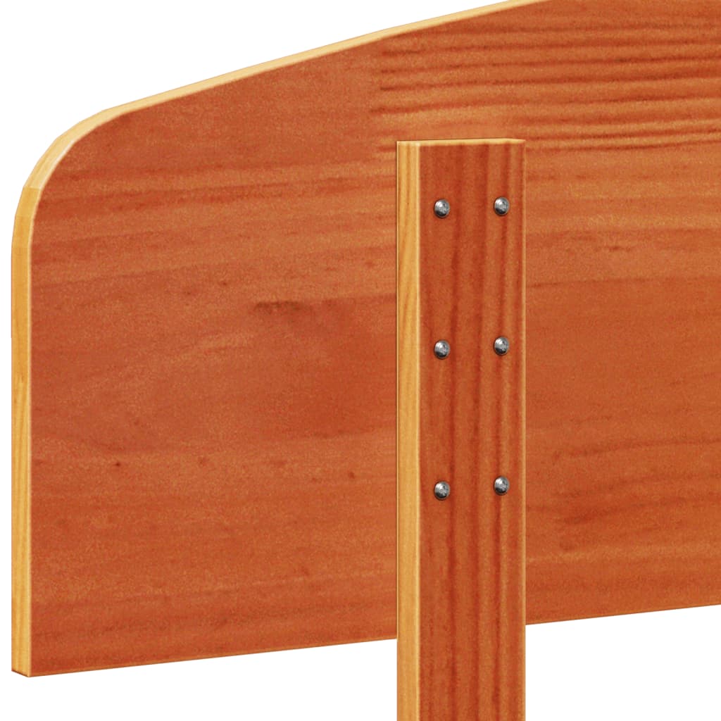 sengegavl 150 cm massivt fyrretræ gyldenbrun