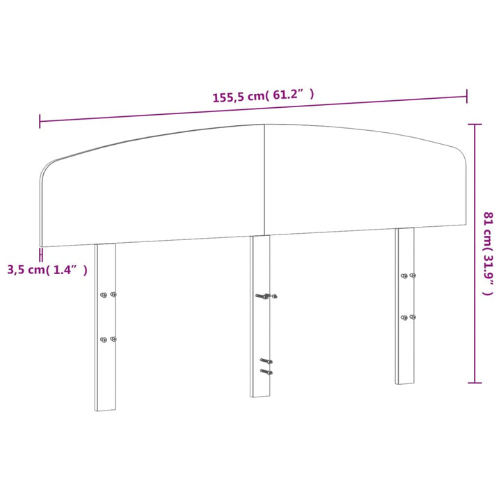 sengegavl 150 cm massivt fyrretræ gyldenbrun