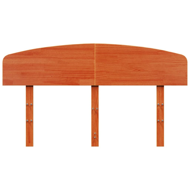 sengegavl 140 cm massivt fyrretræ gyldenbrun