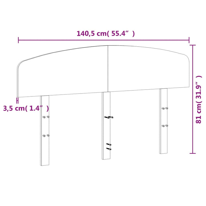 sengegavl 135 cm massivt fyrretræ gyldenbrun