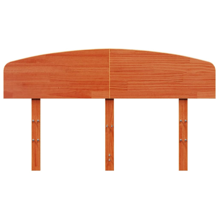 sengegavl 120 cm massivt fyrretræ gyldenbrun