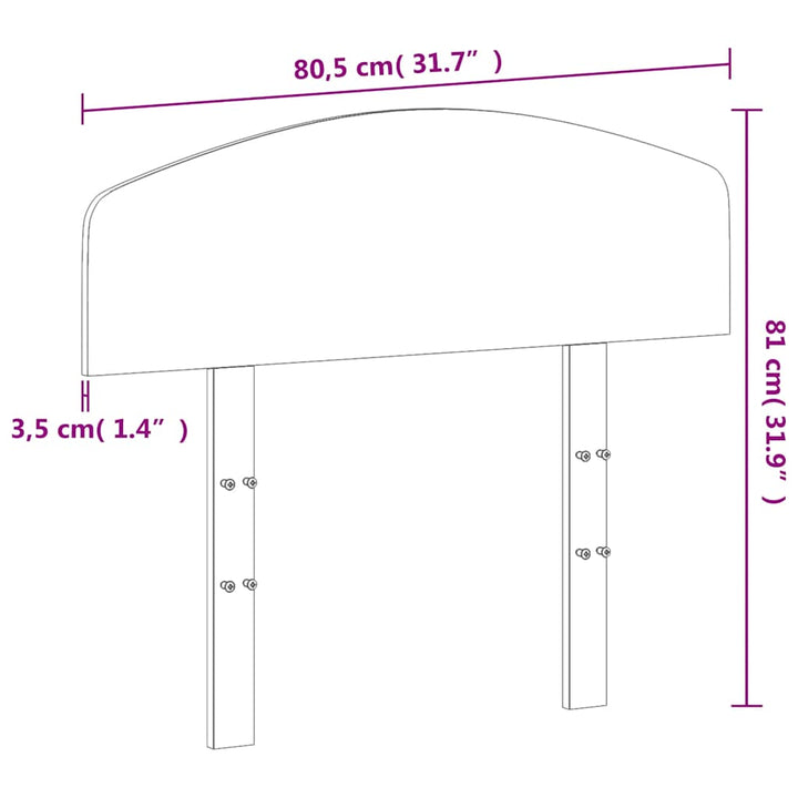 sengegavl 75 cm massivt fyrretræ