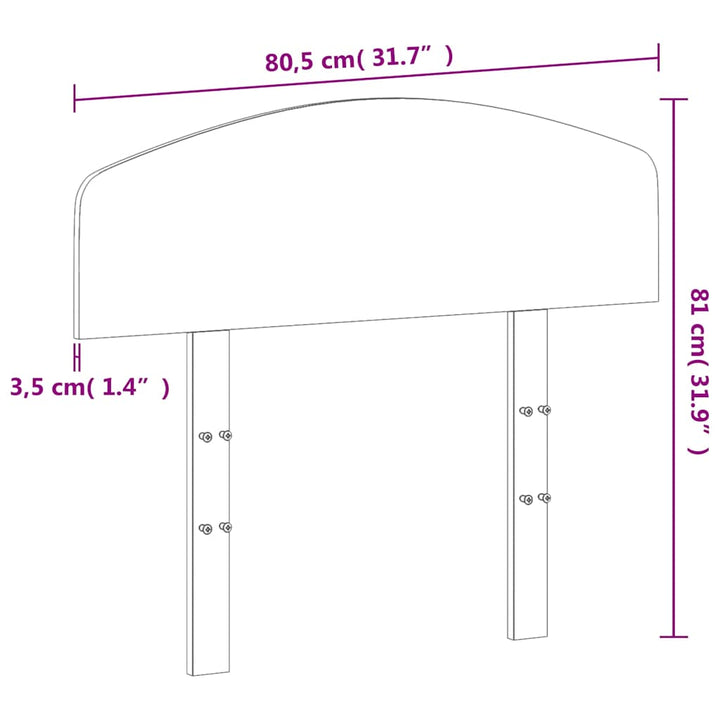 sengegavl 75 cm massivt fyrretræ gyldenbrun