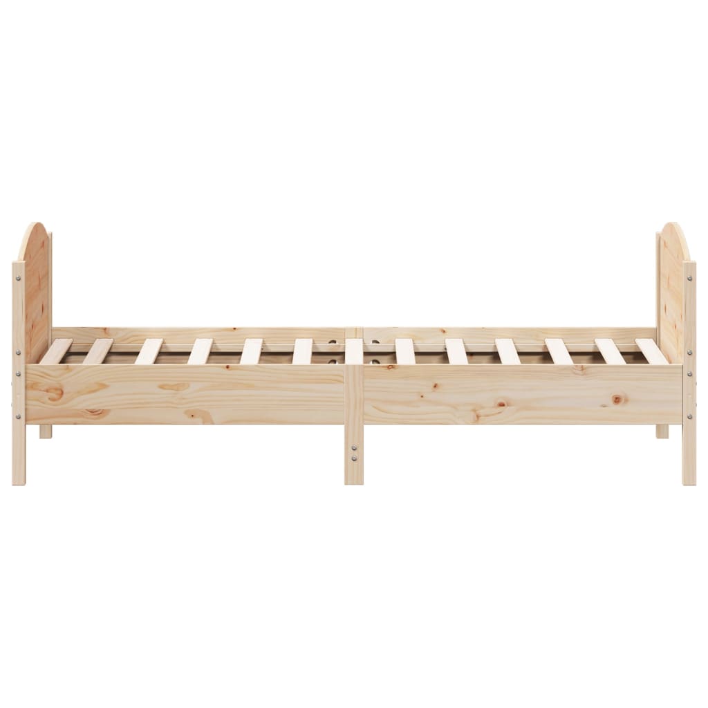 sengeramme uden madras 100x200 cm massivt fyrretræ