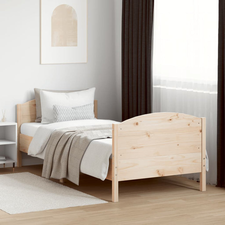 sengeramme uden madras 100x200 cm massivt fyrretræ