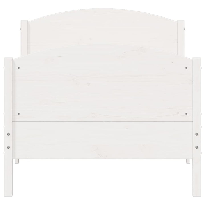 sengeramme uden madras 90x200 cm massivt fyrretræ hvid