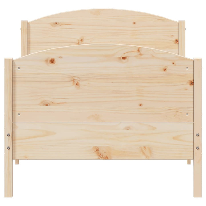 sengeramme uden madras 90x190 cm massivt fyrretræ
