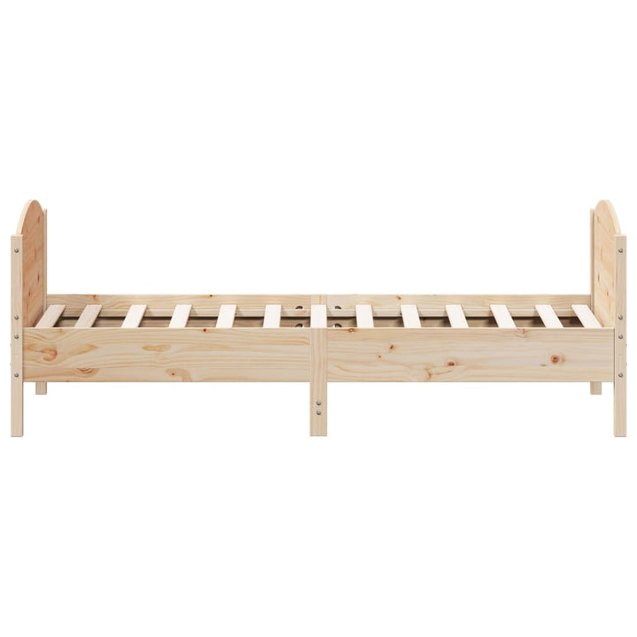 sengeramme uden madras 90x190 cm massivt fyrretræ