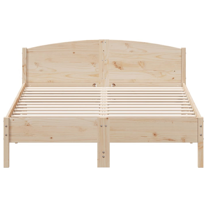 sengeramme uden madras 120x200 cm massivt fyrretræ