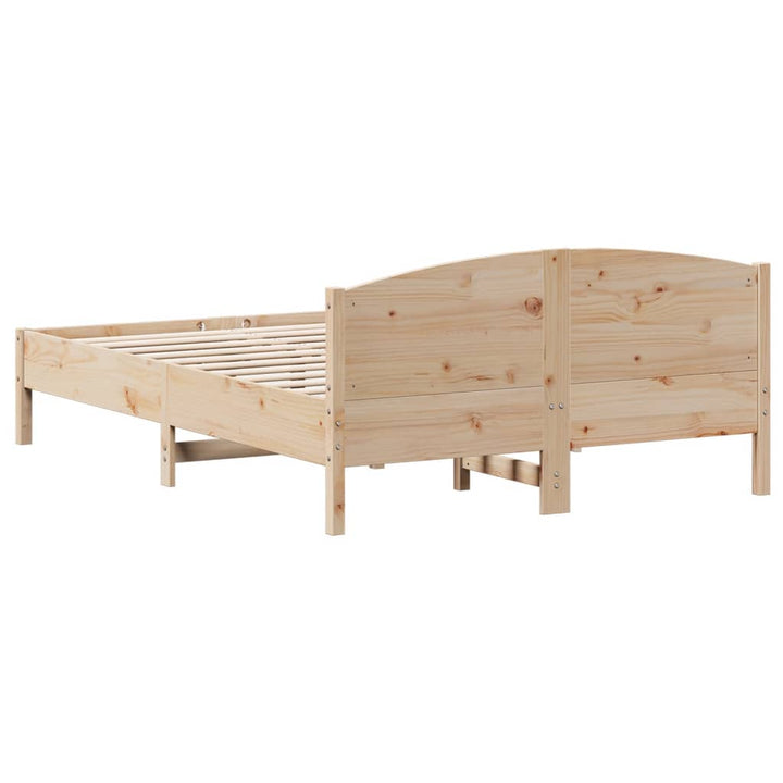 sengeramme uden madras 120x200 cm massivt fyrretræ