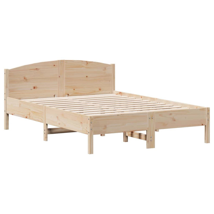 sengeramme uden madras 140x190 cm massivt fyrretræ