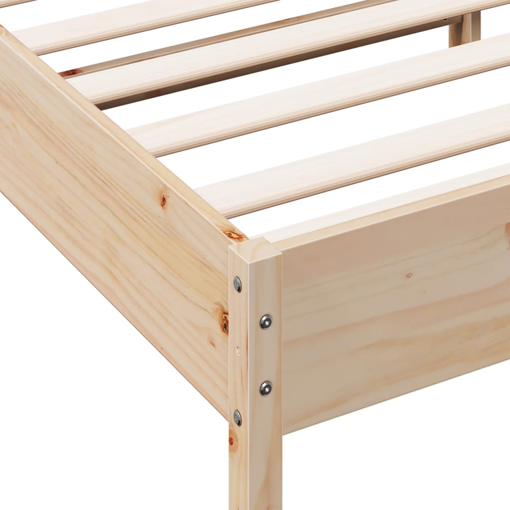 sengeramme uden madras 140x190 cm massivt fyrretræ
