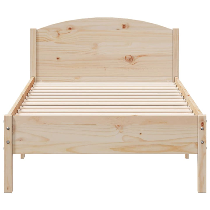 sengeramme uden madras 100x200 cm massivt fyrretræ