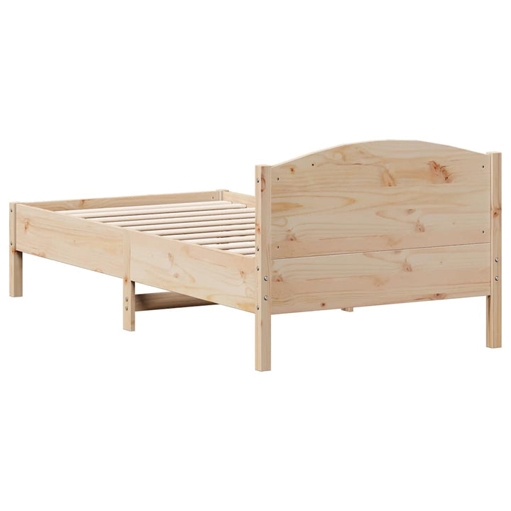 sengeramme uden madras 75x190 cm massivt fyrretræ