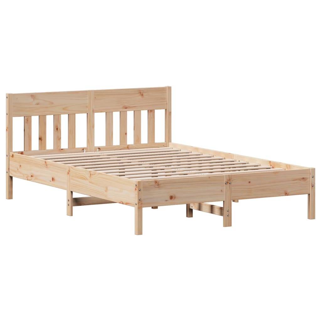 sengeramme uden madras 140x200 cm massivt fyrretræ