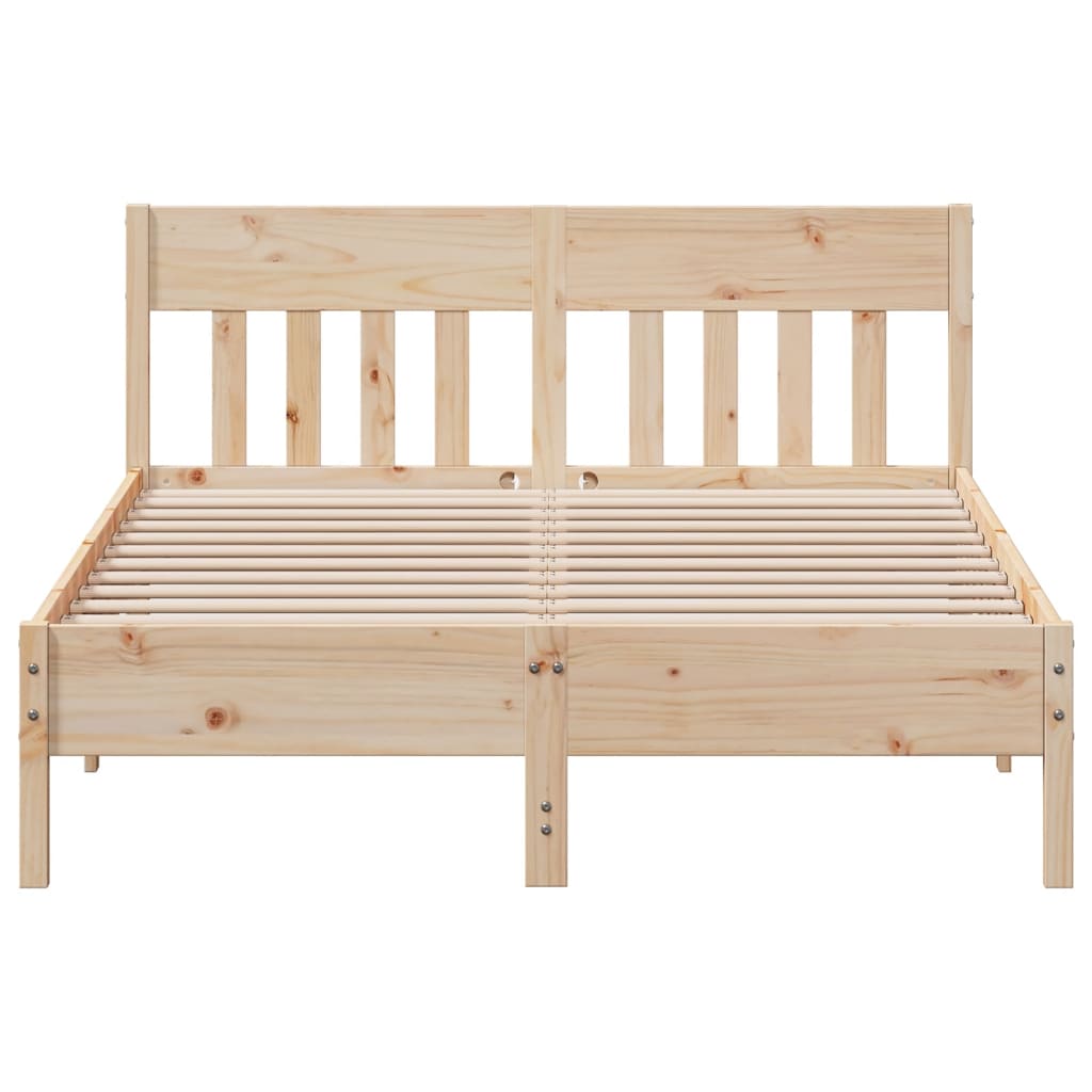 sengeramme uden madras 140x200 cm massivt fyrretræ