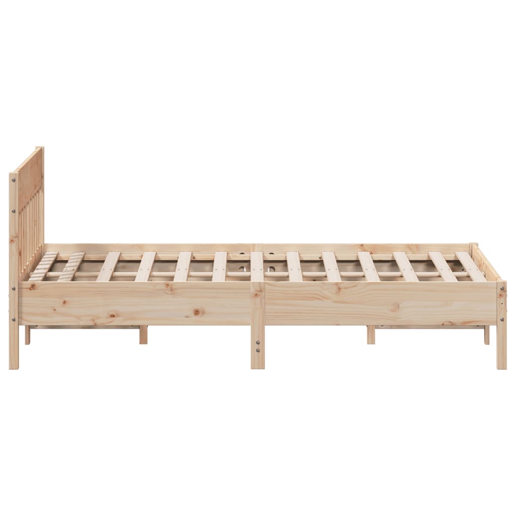 sengeramme uden madras 140x200 cm massivt fyrretræ